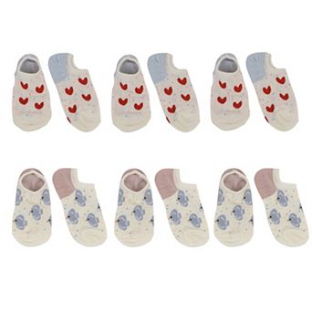 Women's Charming No Show Socks Seamless Toe Cotton 6 pk