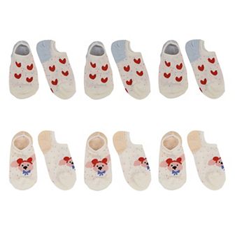 Women's Charming No Show Socks Seamless Toe Cotton 6 pk