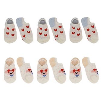 Women's Charming No Show Socks Seamless Toe Cotton 6 pk