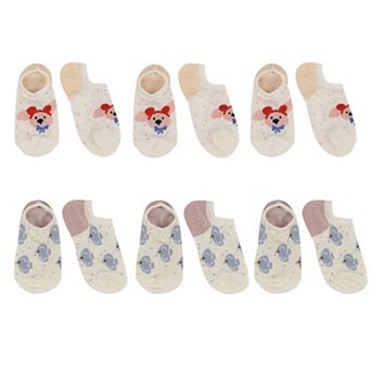 Women's Charming No Show Socks Seamless Toe Cotton 6 pk