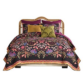 100% Brushed Microfiber Face Cotton Back Jessa Prewashed Quilt Set 3 pc