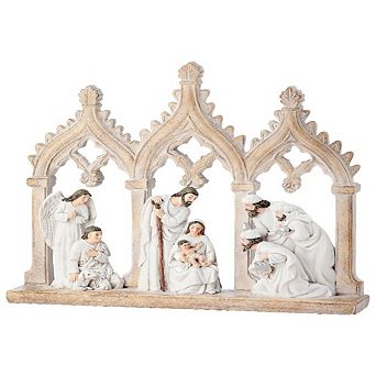 12" Nativity Scene with Arch Elegant Christmas Decoration