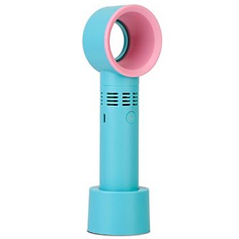 Portable Bladeless Handheld Fan USB Rechargeable Cooling Fan with 3 Speeds & LED Indicator