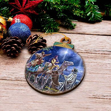 Handcrafted Christmas Ornaments Set of 6 - The Nativity Story Ornaments Set by D. Gelsinger