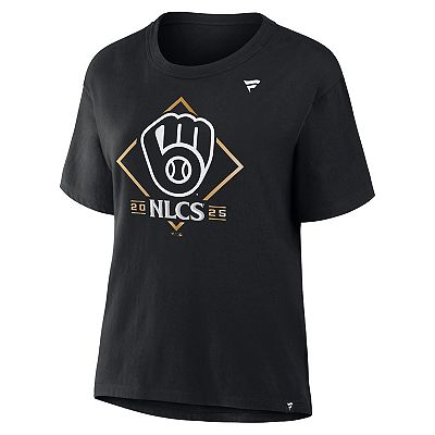 Women's Fanatics Black Milwaukee Brewers 2025 MLB NLCS