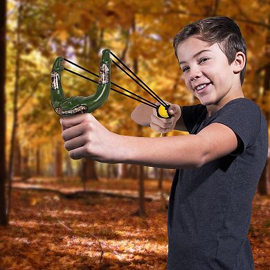NKOK RealTree Handheld Slingshot with Foam Balls & Can Targets