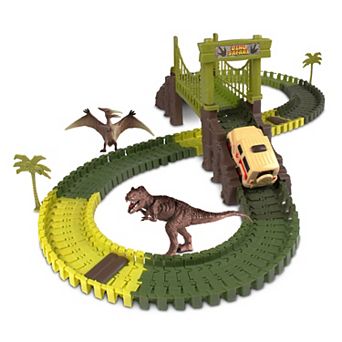 NKOK Dino Safari Track Playset 160 pc Toy Playset
