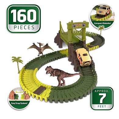 NKOK Dino Safari Track Playset 160-pc. Toy Playset