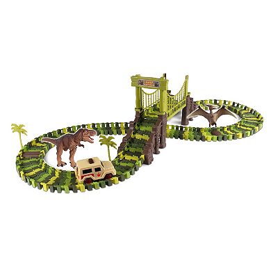 NKOK Dino Safari Track Playset 160-pc. Toy Playset
