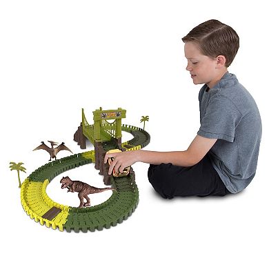 NKOK Dino Safari Track Playset 160-pc. Toy Playset