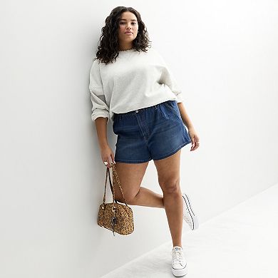 Juniors' Plus Size SO® High Rise Paperbag Shorts