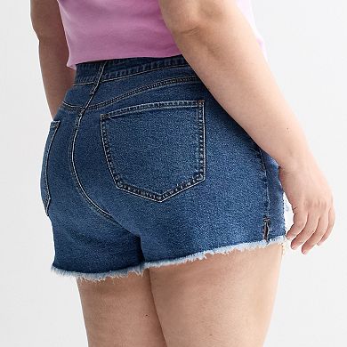 Juniors' Plus Size SO® High Rise Crochet Shorts