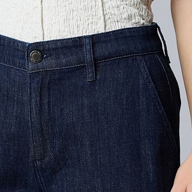 Women's Simply Vera Vera Wang Mid-Rise Palazzo Denim Pants