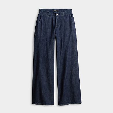 Women's Simply Vera Vera Wang Mid-Rise Palazzo Denim Pants