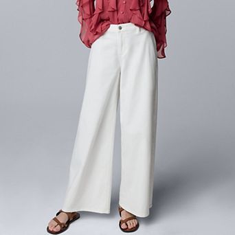 Women's Simply Vera Vera Wang Mid-Rise Palazzo Denim Pants