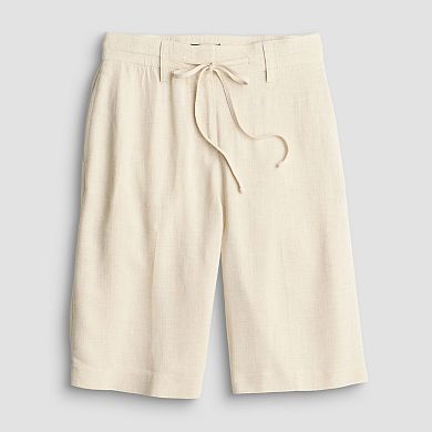 Women's Simply Vera Vera Wang Drawcord Flax Drape Linen Shorts
