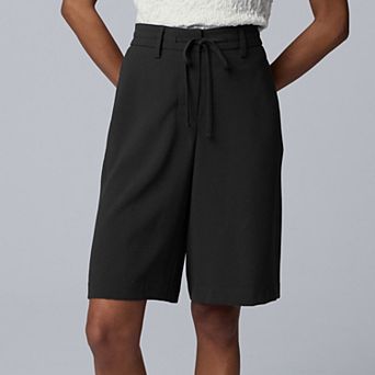 Women's Simply Vera Vera Wang Drawcord Flax Drape Linen Shorts