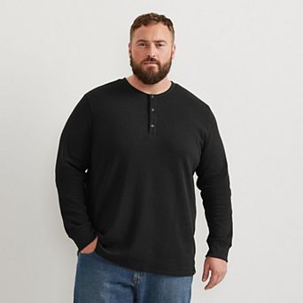 Big & Tall Eddie Bauer Thermal Henley Long Sleeve Tee