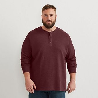 Big & Tall Eddie Bauer Thermal Henley Long Sleeve Tee