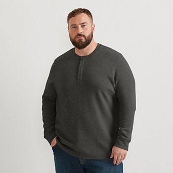 Big & Tall Eddie Bauer Thermal Henley Long Sleeve Tee