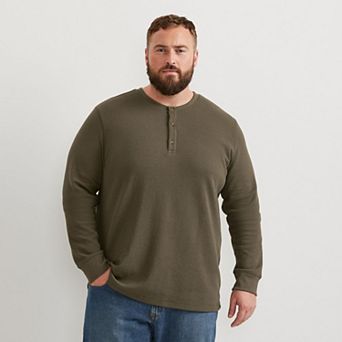 Big & Tall Eddie Bauer Thermal Henley Long Sleeve Tee