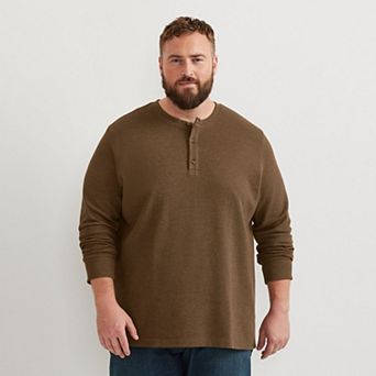 Big & Tall Eddie Bauer Thermal Henley Long Sleeve Tee