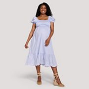 pastel color maternity dress Angel Maternity Roxy Lace Baby Shower Dress