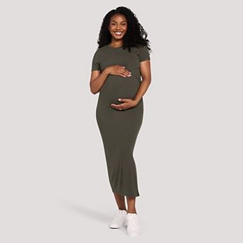 Women's Motherhood® Crew Neck Dress with Cross Over Detail