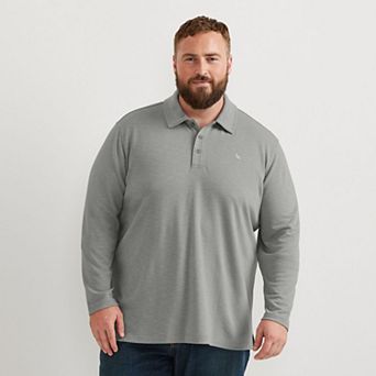 Big & Tall Eddie Bauer Melange Polo Long Sleeve Top