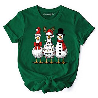 Vintage Christmas Silly Goose T-Shirt, Snowman Spoof Winter Tee