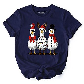 Vintage Christmas Silly Goose T-Shirt, Snowman Spoof Winter Tee
