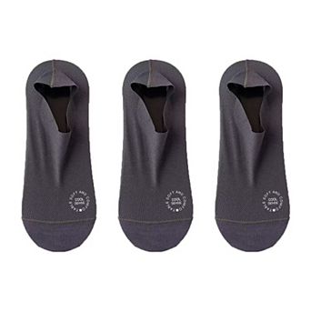 Men's No-Show Mesh Socks with Non-Slip Silicone Heel Grip and Breathable Low-Cut Design 3-Pack