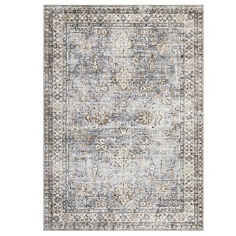 Vintage Machine Washable Rug Non-Slip Non-Shedding Traditional Indoor Mat Easy to Clean Floor Cover
