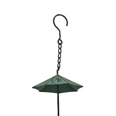 Verdigris Finish Metal Umbrellas Rain Chain w/Attached Hanger 48 Inch