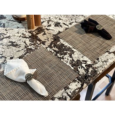 Set of 6 Bronze Cast Iron Compass Rose Napkin Rings Nautical Dining Decor