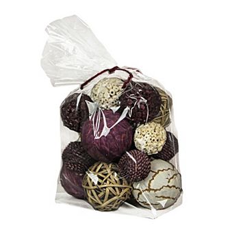 18 pc Exotic Dried Organic Decorative Spheres