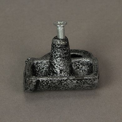 Antique Silver Finish Cast Iron Beer Mug Cabinet Knob Drawer Pulls Set of 6