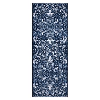 Traditional Persian Area Rug - Washable,Low-Pile,Non-Slip,Indoor,Stain-Resistant Carpet Mat