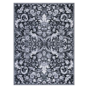 Traditional Persian Area Rug - Washable,Low-Pile,Non-Slip,Indoor,Stain-Resistant Carpet Mat