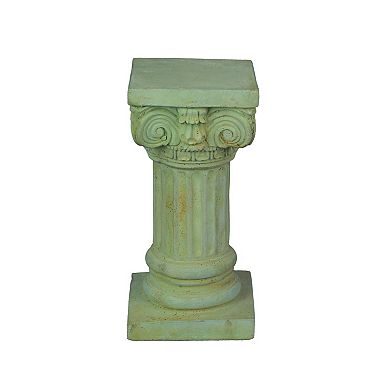 Verdigris Finish Solid Concrete Roman Ionic Column Pillar Pedestal 8.25 Inch