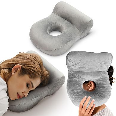 Cheer Collection Desk Nap Pillow with Ear Hole and Adjustable Memory Foam Fill