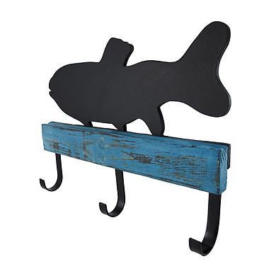 Chalk it to Me Fish Shaped Chalkboard with Wall Hooks