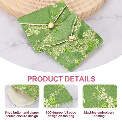 6 Pcs Jewelry Silk Purse Pouch Jewelry Organizer Bags