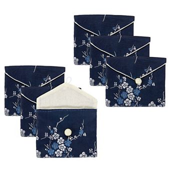 6 pc Jewelry Silk Purse Pouch Jewelry Organizer Bags