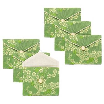 6 pc Jewelry Silk Purse Pouch Jewelry Organizer Bags
