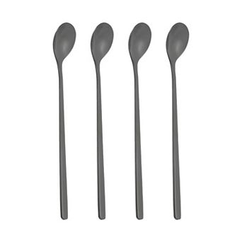 7" Teaspoons, 4 pc Long Spoon Coffee Spoon 304 Stainless Steel Long Handle Iced Tea Spoon Tea Spoons