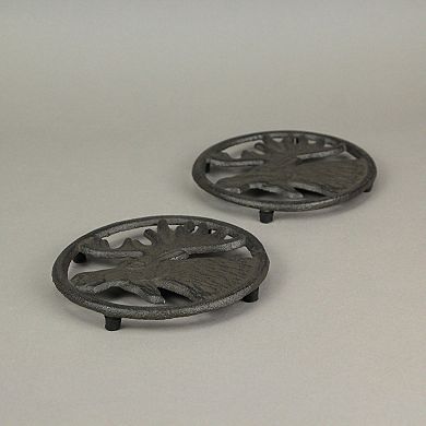 Set of 2 Cast Iron Moose Trivets Decorative Kitchen Home Decorations Lodge Decor