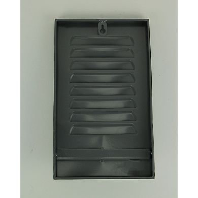 Grey Metal Locker Panel with Acrylic Door Knob Wall Hook Plaques Set of 3