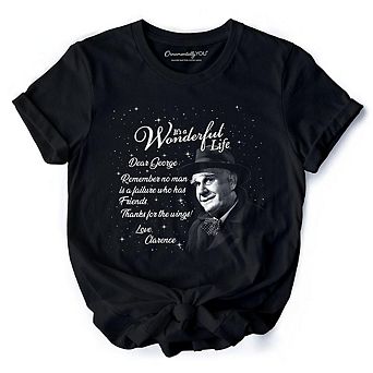 Clarence the Angel Dear George Quote Christmas T-Shirt, Wonderful Life Gift Tee