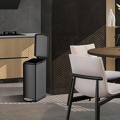 30 L Kitchen Step Trash Can, 8 Gallon Narrow Stainless Steel Waste Bin